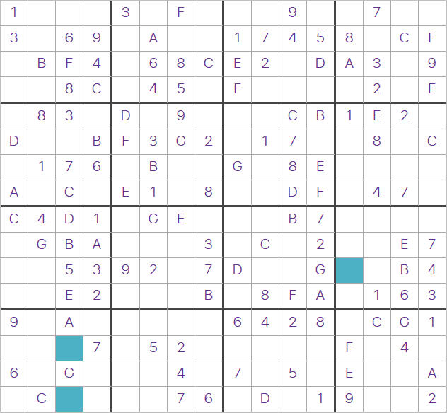 16x16 Giant Sudoku puzzle