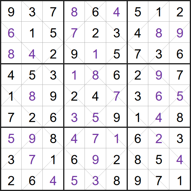 Argyle Sudoku puzzle