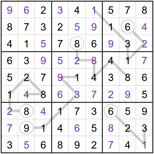 Factor Line Sudoku puzzle