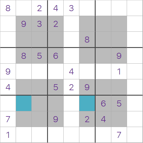 Hyper Sudoku puzzle