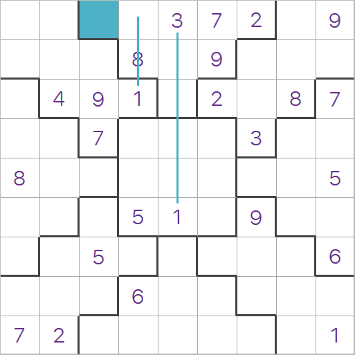 Jigsaw Sudoku puzzle