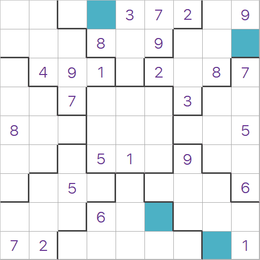 Jigsaw Sudoku puzzle