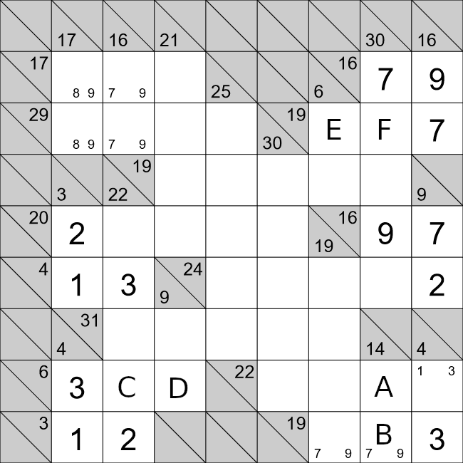 Kakuro puzzle