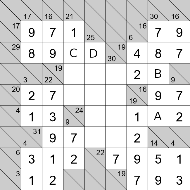 Kakuro puzzle