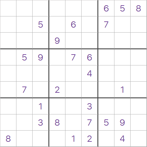 Daily Medium Sudoku Puzzle for Sunday 17th December 2023 (Medium)