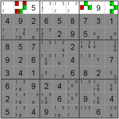 Hidden triples row