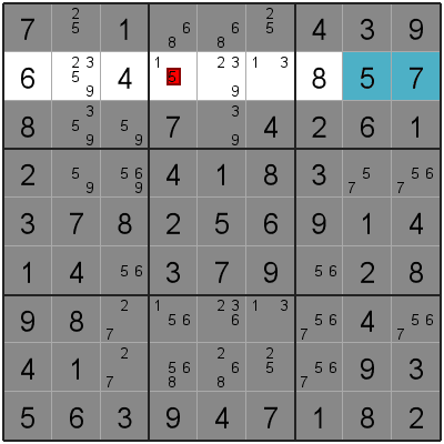 Naked pairs combination 1