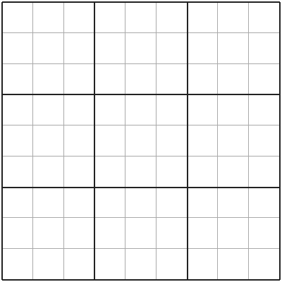 Empty Sudoku grid