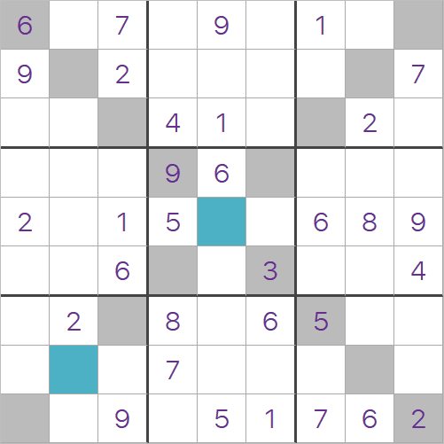 X-Sudoku puzzle